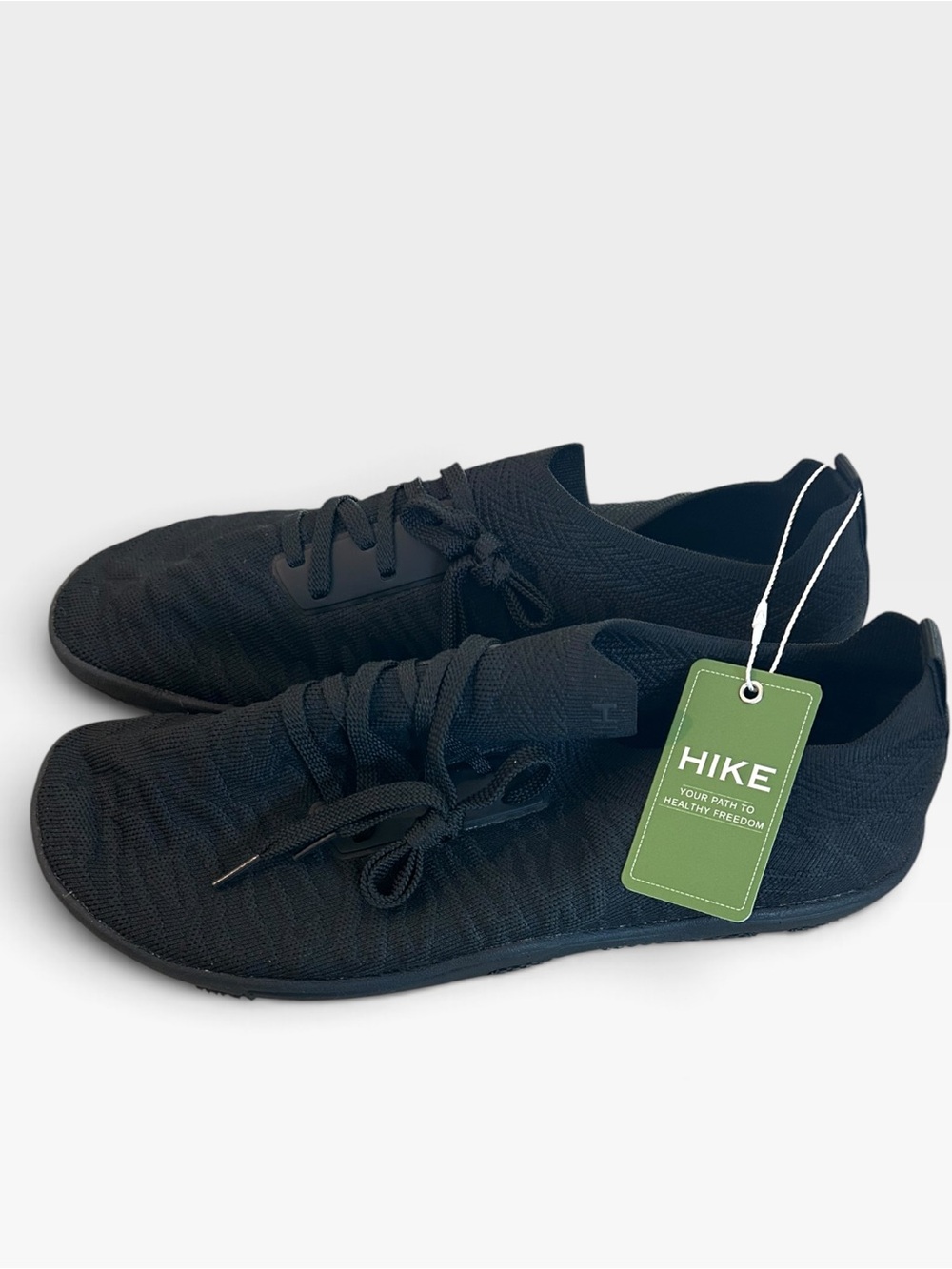 Hike Men's Black Knit Lace-Up Sneakers nwt size 12